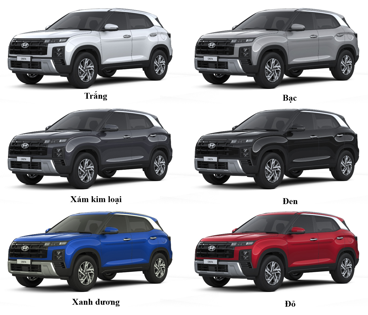 Màu xe Hyundai Creta 2025