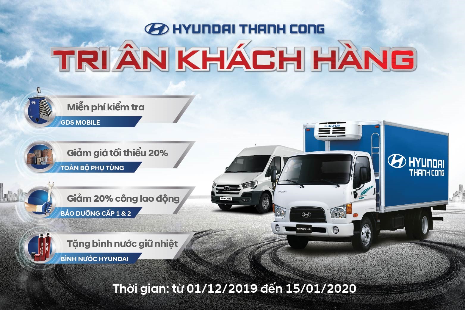 Hyundai Thành Công Thương Mại Tri ân khách hàng dịch vụ cuối năm 2019