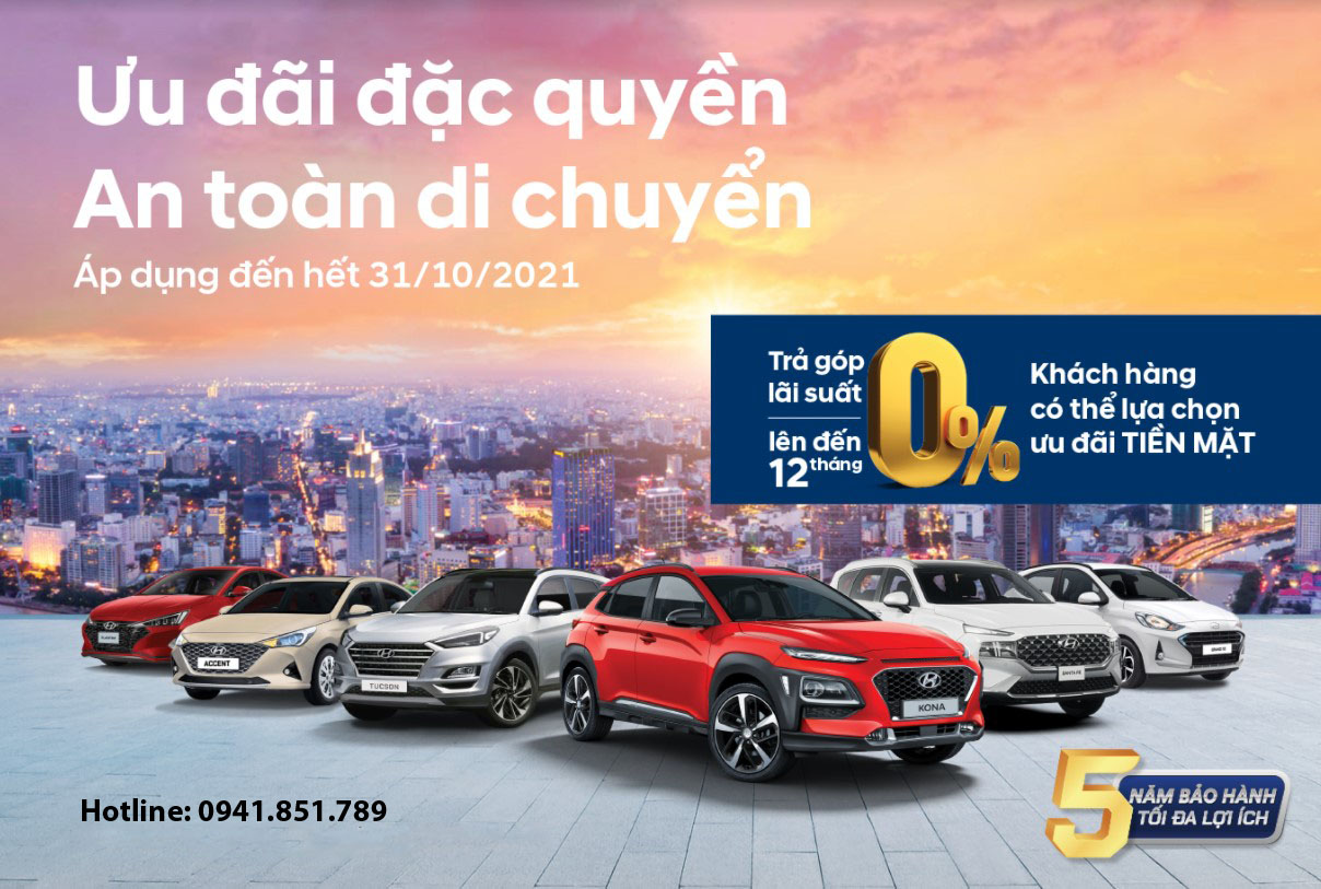 Hyundai Thành Công triển khai chương trình ưu đãi tháng 10 trên toàn quốc “Ưu đãi đặc quyền - An toàn di chuyển”