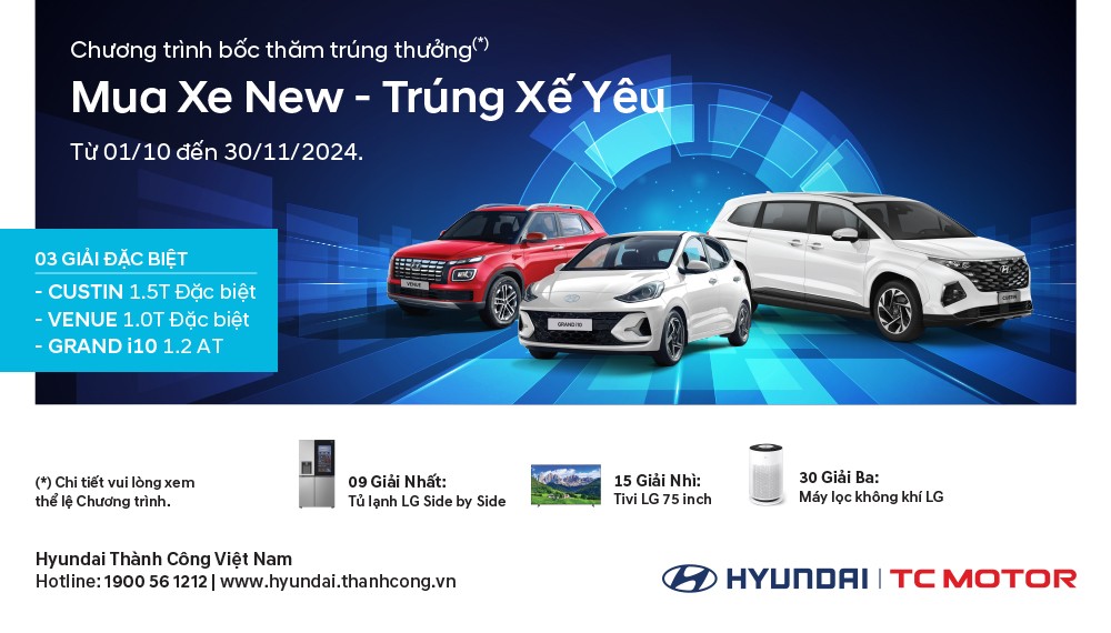 HYUNDAI THÀNH CÔNG TRIỂN KHAI CHƯƠNG TRÌNH “MUA XE NEW – TRÚNG XẾ YÊU”